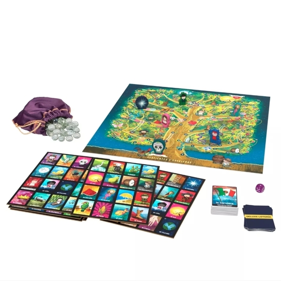 DELUXE LOTERIA & SERPIENTES Y ESCALERAS BOARD GAME 2 Pack - Picture 3 of 7